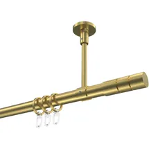 Interdeco Gardinenstange, Messing, Metall, 520 cm Wohntextilien, Gardinen Ø Vorhänge, Gardinen-Stangen