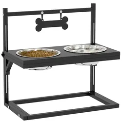 PawHut Futterstation Stahl