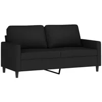 vidaXL 2-Sitzer-Sofa Schwarz 140 cm Samt