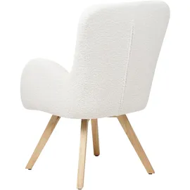 Beliani Sessel BJARN Bouclé Weiß