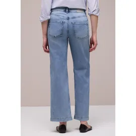 STREET ONE High Waist Wide Leg Jeans im Loose Fit Light Blue wash 28 - 28W / 26L