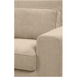 xonox Eckcouch Polyester L-Form 3-Sitzer Beige