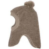 Maximo GOTS MINI-Schlupfmütze Wollfleece, Pompons, Jerseyfutter Made in Germany
