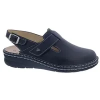 Finn Comfort Aveiro Clog, Nappaseda-Leder, schwarz, Klettverschluss und Fersenriemen, antistatisch 2592-014099 Schwarz Gr. 42 - 42 EU