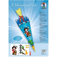Ursus 9880002 - Dekorationsset Pirat, DIN A4, 4 Bogen