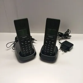 Gigaset Pure 120 Duo - 2 schnurlose Telefone mit Anrufschutz und ECO DECT - beleuchtetes Display - hörgerätekompatibel, anthrazit schwarz [Kompatibel in DE, IT, FR, NL, BE, Che, AUT]