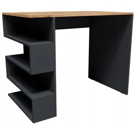 OEM Cr3-stern T-12 Schreibtisch 90 Cm Graphit-wotan Mit Regalen Für Ein Jugendzimmer