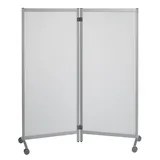 Paperflow Trennwand, transparent 76,0 x 160,0 cm mit Rollen