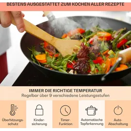 Klarstein Induktionskochfeld mit 4 Platten und Touch-Display