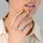 yokoamii Ring Metall, Muschelkernperle in gelbgold | Gr.: 52