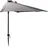 QFPLUS Sonnenschirm 320 x 250 cm hellgrau halbrund