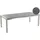 Beliani Gartentisch Grau, Silber, Stein, Quadratisch, 100x74x220 cm poliert Modern Outdoor