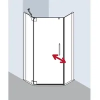 Kermi Pasa XP Fünfeck-Duschkabine mit Pendeltür rechts 90 x 90 cm PXR4709020VAK