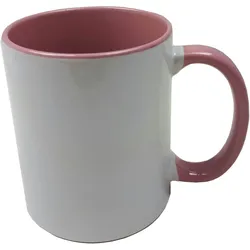 Airbrush-City 36 Stück Fototasse Sublimation Kaffee Tassen Becher WEISS - HENKEL Pink