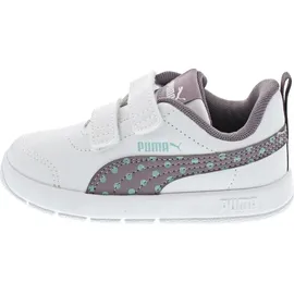 Puma Courtflex V3 Dotty V Inf Sneaker Weiß/Plum Jam 26