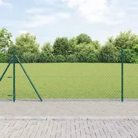 vidaXL Zaunpfosten 1100 x 25 m Grün/Stahl