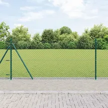 vidaXL Zaunpfosten 1100 x 25 m Grün/Stahl