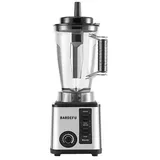 Masbekte Standmixer Smoothie Maker, einstellbares Geschwindigkeitsgetriebe, 800W, Edelstahl, Shake Mixer, Blender, Elektrik, Stößel schwarz