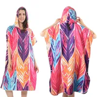 Handtuch-Poncho für Herren Damen, Microfaser Surf Poncho Handtuch mit Kapuze Bademantel, Surf Poncho Mikrofaser Handtuch Poncho Robe, für Erwachsene Kinder Strand Surfen Schwimmbad Urlaub Reise