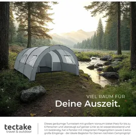 Tectake Tunnelzelt Roskilde Grau