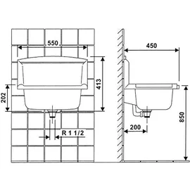 Sanit multiset Funktionsbecken 55 x 45 cm (60005010099)