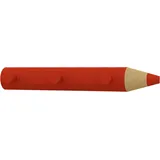 VCM my home Wandgarderobe Stifto rot Holz 3 Haken 37,0 x 5,0 cm