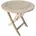 Klapptisch Balkontisch Beistelltisch 48 cm Rund Akazienholz Gartentisch Weiß