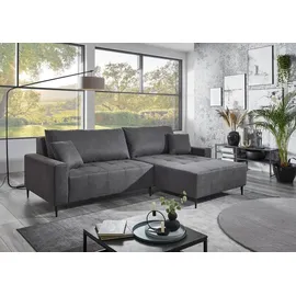 A.Z. Iwaniccy Eckcouch Mikrofaser 2-Sitzer Dunkelgrau