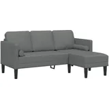 vidaXL Sofa Dunkelgrau 160 cm Stoff