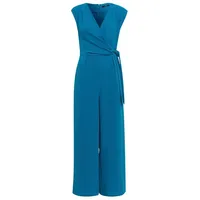 Zero Jumpsuit mit V-Ausschnitt, Petrol, 42