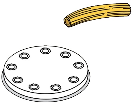 Disque de forme pour pâtes Bucatini 50