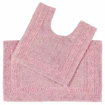 Homescapes 2-tlg. Badgarnitur rosa, Aus 100% Baumwolle & Homescapes