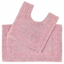 Homescapes 2-tlg. Badgarnitur rosa, Aus 100% Baumwolle & Homescapes