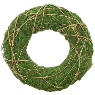 Frank Flechtwaren Kranz Moos grün