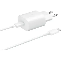 Samsung - EP-TA800 - Schnellladegerät + KABEL - USB Typ C- 25W - Ladegerät Netzteil - weiß