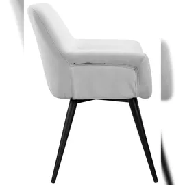 CLP Esszimmerstuhl Langford weiß/Kunstleder