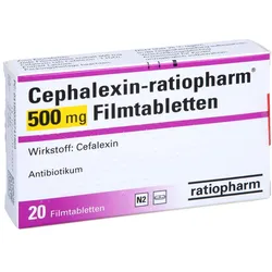 CEPHALEXIN-ratiopharm 500 mg Filmtabletten 20 St