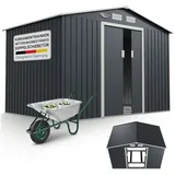 Juskys Geräteschuppen XL Anthrazit