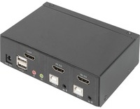 KVM Switch 2 Port, KVM-Switch - schwarz
