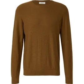 s.Oliver Strickpullover mit Flammgarnstruktur und Rollkante Braun M