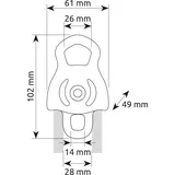 C.A.M.P. - Dryad - Seilrolle rot/grau