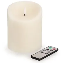 buttinette LED Outdoor Kerze, mit Timer, creme, 12 x 10 cm