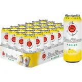 König Pilsener Radler - Dosen-Bier (24x0,5l) - Biermischgetränk mit natürlichem Zitronengeschmack - 50% Pils & 50% Zitronenlimonade - Erfrischend-herb