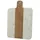 GAUMENKICK Schneidebrett Vesperbrett Mangoholz Marmor weiß braun Servierbrett 30cm