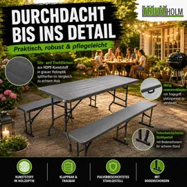 Trutzholm Bierzeltgarnitur 3-tlg. Grau
