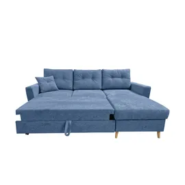 Sofa.de Ecksofa Carla ¦ blau ¦ Maße (cm): B: 230 H: 93 T: 159