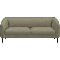 2,5-Sitzer FLEXLUX "Belle Designsofa, Couch, bequem durch Kaltschaum im Sitz", grün (fall grün), B:188cm H:74cm T:89cm, 62% Polyester/17%Cotton/14%Viscose/7%linen, Sofas, Skandinavisches Design, In hochwertiger Verarbeitung