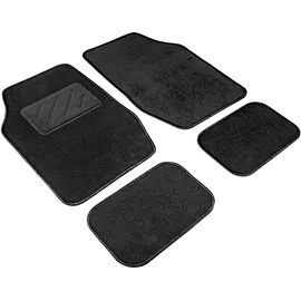 Walser Auto-Teppich Smart, Universal Fußmatten-Set, Automatten 4-teilig, Allwettermatten, Auto-Schutzmatten-Set, PKW-Teppich schwarz