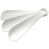 TelMo Schuhlöffel 3x Weiss, Set Schuhlöffel Schuhanzieher aus Kunststoff mit Lochung weiß
