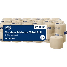 Tork hülsenloses Toilettenpapier Natur T7, Advanced-Qualität, Midi, 2-lagig, 36 × 900 Blatt, 471255